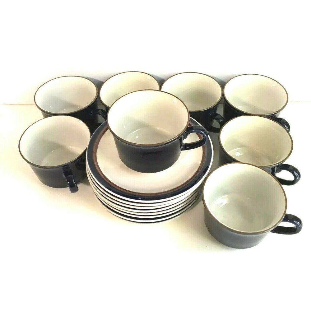 NEW LOT IMPERIAL STONEWARE TEA CUPS AND SAUCERS